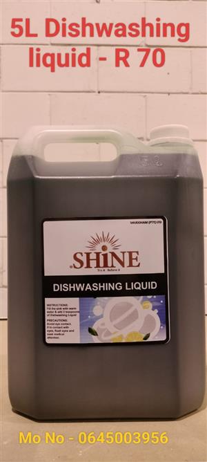 5L Dishwashing Liquid only R 70/-