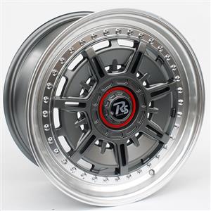 17″ Jato 4/100 & 5/100 Gunmetal Machine Lip Alloy Wheels
