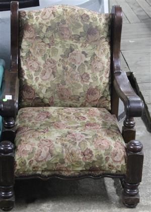 Brown one seater couch S049526A #Rosettenvillepawnshop
