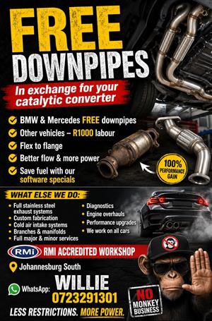 Car exhaust modifications on all makes of cars.