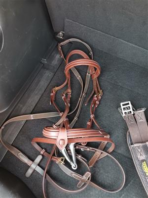Brown padded with removeable flash bridle 