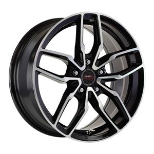 17″ A-Line Brook 5/112 Black Machine Face Alloy Wheels