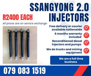 SSANGYONG STAVIC INJECTORS FOR SALE WITH WARRANTY INCLUDED 