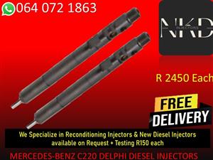 MERCEDES C220 DELPHI DIESEL INJECTORS FOR SALE