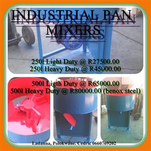 INDUSTRIAL PAN MIXERS AVAILABLE