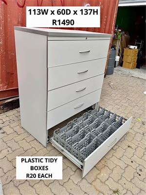 GOOD QUALITY OFFICE TIDY BOX FILING STORAGE DRAWER CABINET 