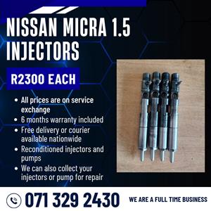 NISSAN MICRA 1.5 INJECTORS FOR SALE WITH WARRANTY 