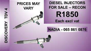 DISCOVERY TDV 4 DIESEL INJECOTRS FOR SALE OR TO RECON