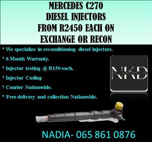 MERCEDES C270 DIESEL INJECTORS FOR SALE WE SELL ON EXCHANGE OR RECON