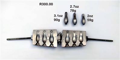 Fishing sinker moulds. 