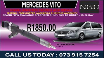 Mercedes Vito Diesel Fuel Injectors 