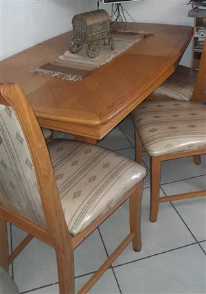 Light Oak Dining Room Suite: 6 Chairs, Expandable Table & Buffet