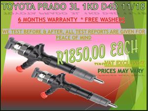 Toyota Prado 3L Diesel Injectors
