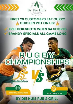 oin us this Saturday at By Die Huis Pub & Grill