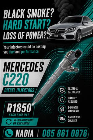 MERCEDES C220 DIESEL INJECTORS FOR SALE OR TO RECON