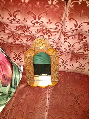 Wooden framed mirror