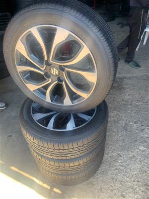 A set of 16inch Toyota starlet rims and tyres 
