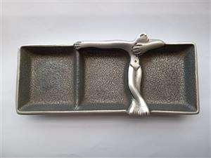 CARROL BOYES CONDIMENT DISH - MAN. This item is in excellent condition