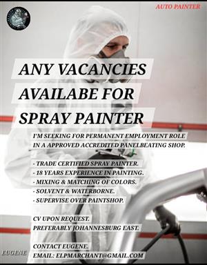 Qualified Spray Painter