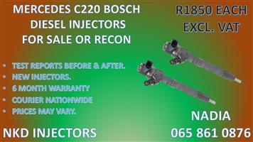 DIESEL INJECTORS FOR MERCEDES C220. COURIER NATIONWIDE