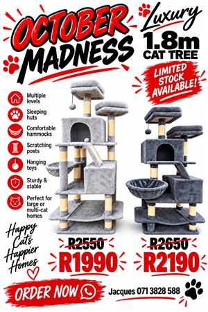 OCTOBER MADNESS!!! Luxury Cat Climb TREE. Brand new