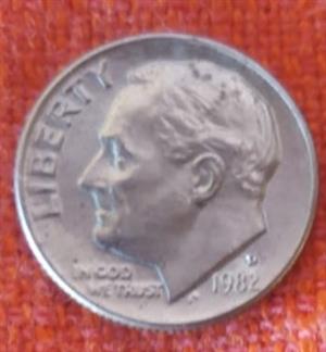 One Dime  - USA  coin - 1982 