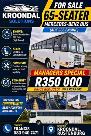 1975 Mercedez Benz 65 Seater bus