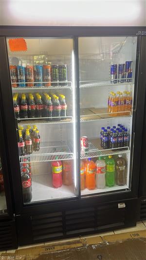 3 x Double door display fridges 
