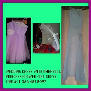 Selling A Wedding Dress With Umbrella And A Flower Girl Dress