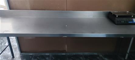 Stainless Steel Tables with Splashback 