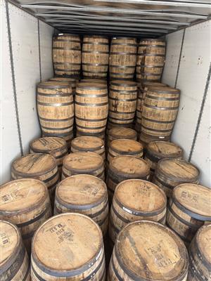 Another Truckload sale! Wine Barrels and One time use whiskey barrels
