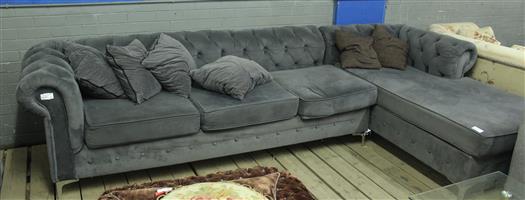 GREY L SHAPE COUCH W