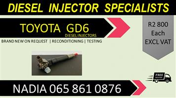 TOYOTA GD6 DIESEL INJECTORS FOR SALE OR TO RECON NATIONWIDE