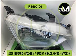HEAD LIGHTS - RIGHT - 2026 ISUZU D-MAX GEN 7
