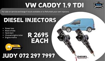 VW Caddy 1.9 TDI Diesel Injector for sale on service exchange or to recon