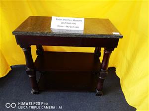 Wooden Table with Granite Top 
