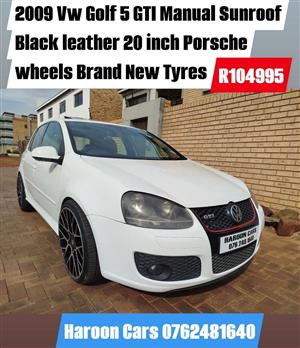 Call Haroon 2009 Vw Golf 5 GTI Manual Sunroof Black leather 