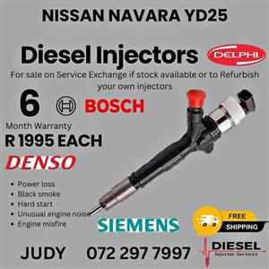 Nissan Navara YD25 Diesel Injector for sale on service exchange or to recon