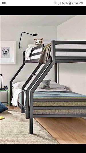 Steel frame bunk beds