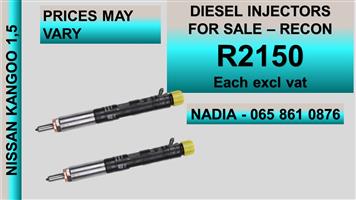 NISSAN KANGOO 1.5 DIESEL INJECTORS FOR SALE OR TO RECON NATIONWIDE