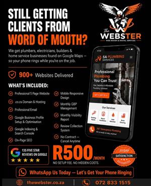 Affordable Website Design & Google Business Profile Management | From R500pm