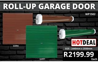 Roll up garage door 