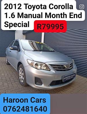 2012 Toyota Corolla 1.6 Professional