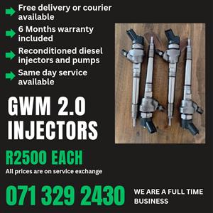 GWM 2.0 INJECTORS FOR SALE WITH WARRANTY INCLUDED 
