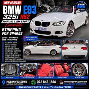 BMW E93 325i N52 Manual M Sport Convertible – STRIPPING FOR SPARES