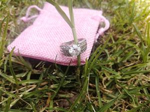 925CZ silver ring for sale