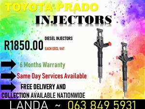 TOYOTA PRADO DIESEL INJECTORS FOR SALE WITH WARRANTY                            
