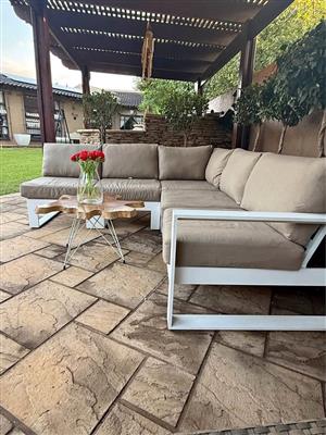 Modern L-Shaped Aluminium Patio Set