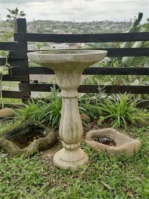 Cement bird bath 