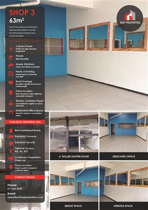 Shop 3 – 63m² Versatile Commercial Space To Let